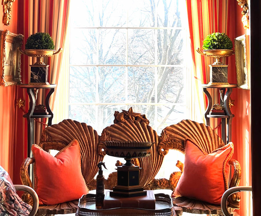Decorated home with beautiful window view